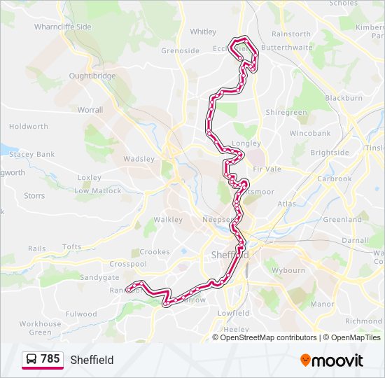 785 Bus Line Map