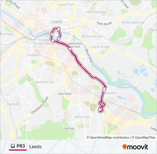 PR3 Bus Line Map