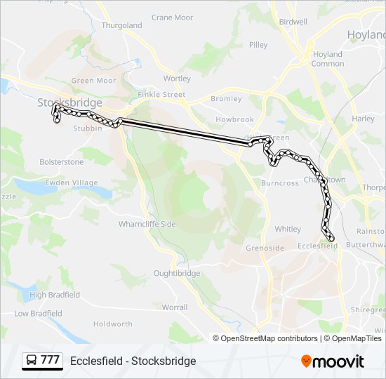 777 bus Line Map