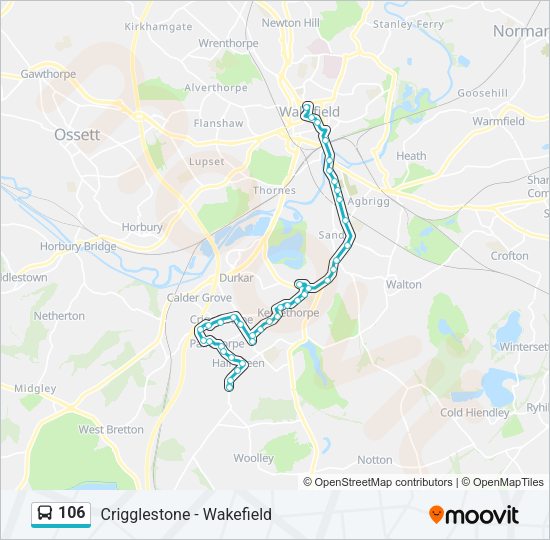 106 Bus Line Map