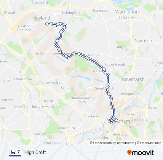 7 Bus Line Map