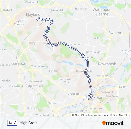 7 Bus Line Map