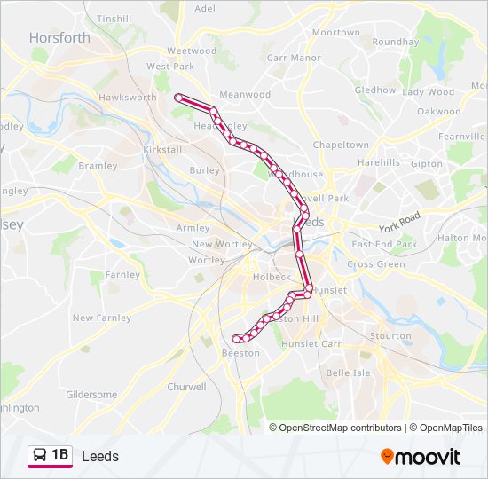 1b Route: Schedules, Stops & Maps - Beckett Park (Updated)