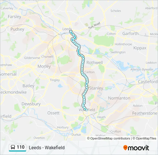 110 Bus Line Map
