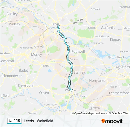 110 Bus Line Map