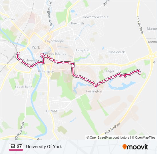67 Bus Line Map