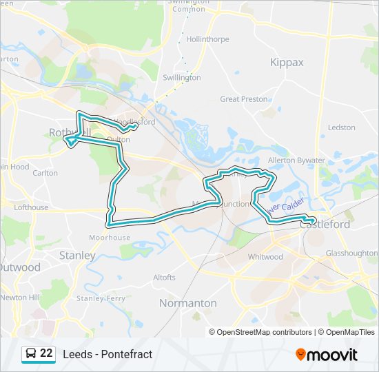 22 Bus Line Map