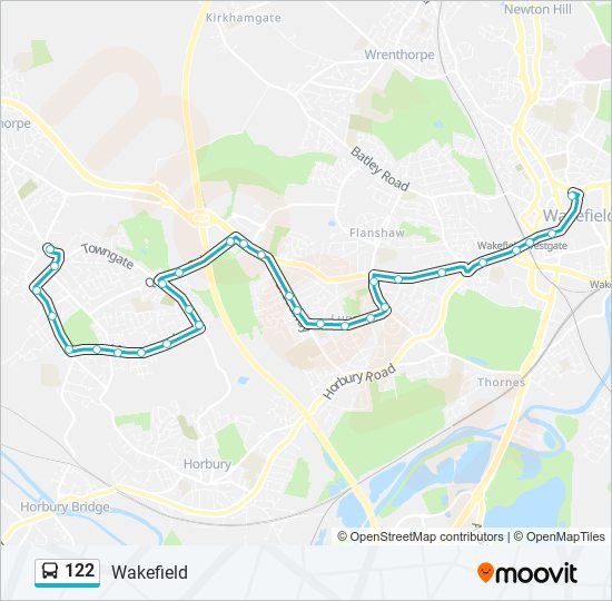 122 bus Line Map