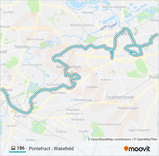 186 Route: Schedules, Stops & Maps - Airedale (Updated)