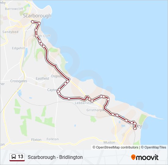 13 bus Line Map