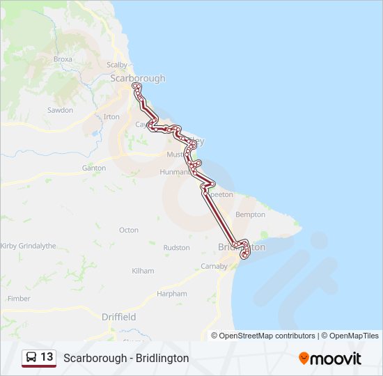 13 Bus Line Map