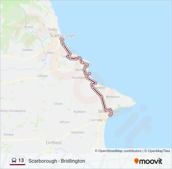 13 Bus Line Map