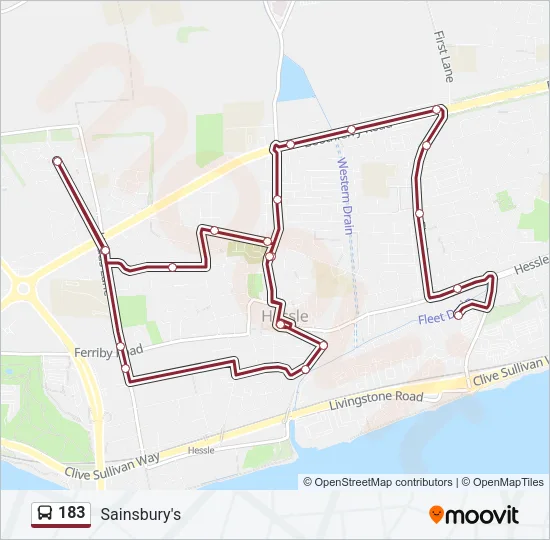 183 Bus Line Map