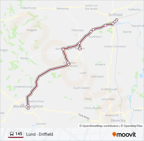 145 Bus Line Map