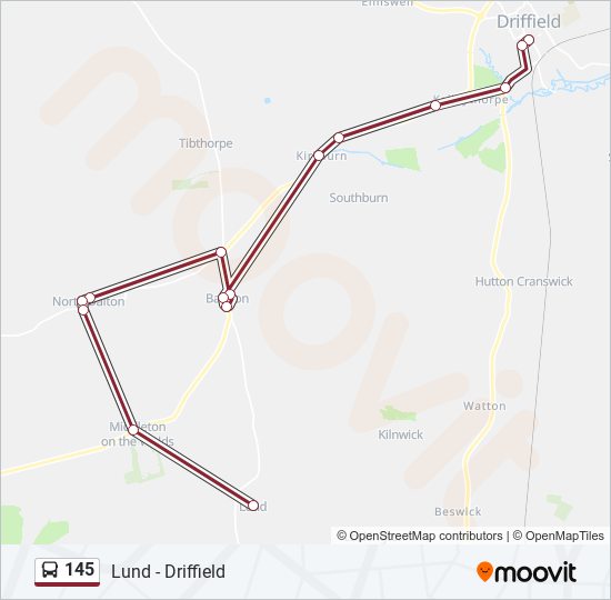 145 Bus Line Map