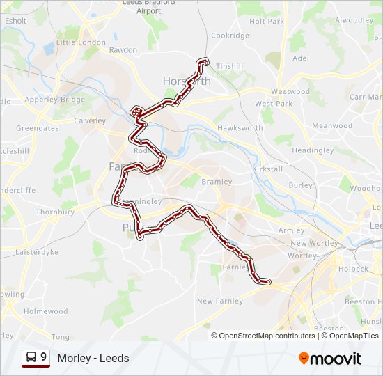 9 Bus Line Map