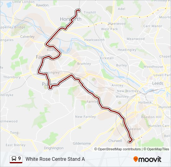 9 Bus Line Map