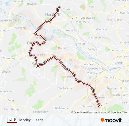 9 Bus Line Map