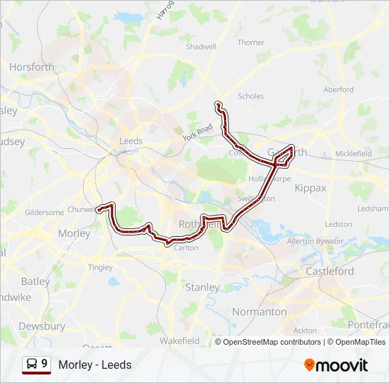 9 Bus Line Map