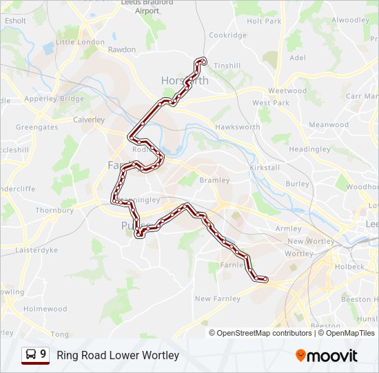 9 Bus Line Map