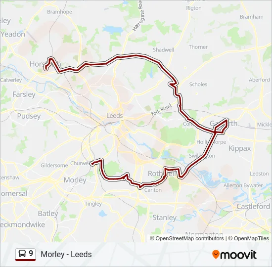 9 Bus Line Map