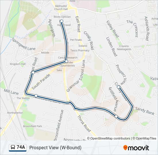 74A  Line Map
