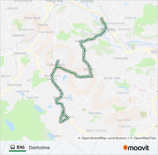 b46 Route: Schedules, Stops & Maps - Denholme (Updated)