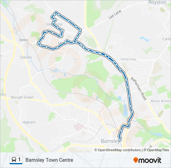 1 bus Line Map