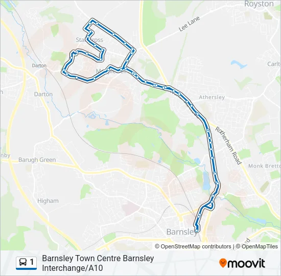 1 Bus Line Map