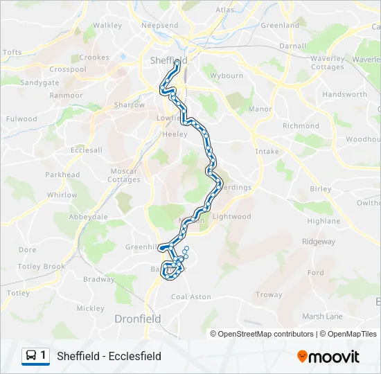 1 Bus Line Map