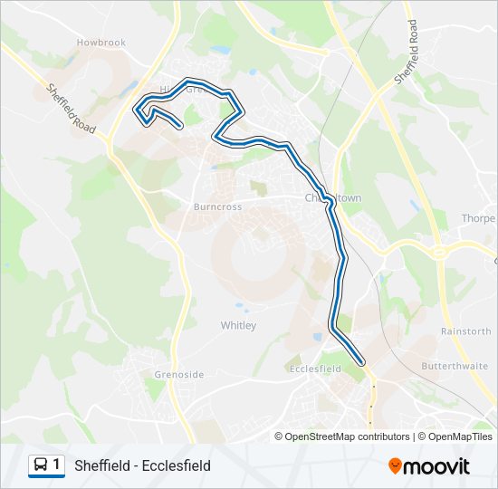1 Bus Line Map