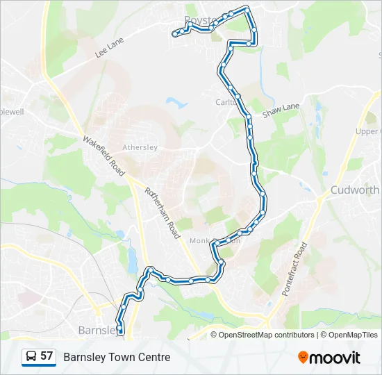 57 Bus Line Map