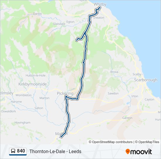 840 bus Line Map