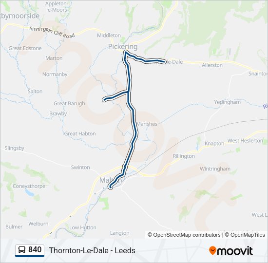 840 Bus Line Map