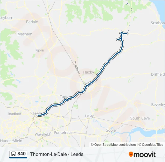 840 Bus Line Map