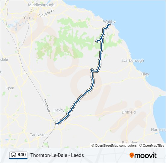 840 Bus Line Map