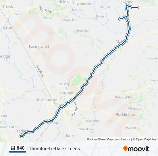 840 Bus Line Map