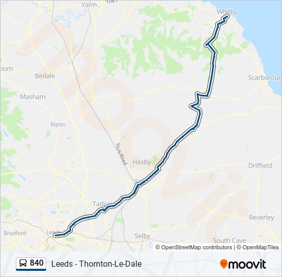 840 Route: Schedules, Stops & Maps - Leeds City Centre (Updated)