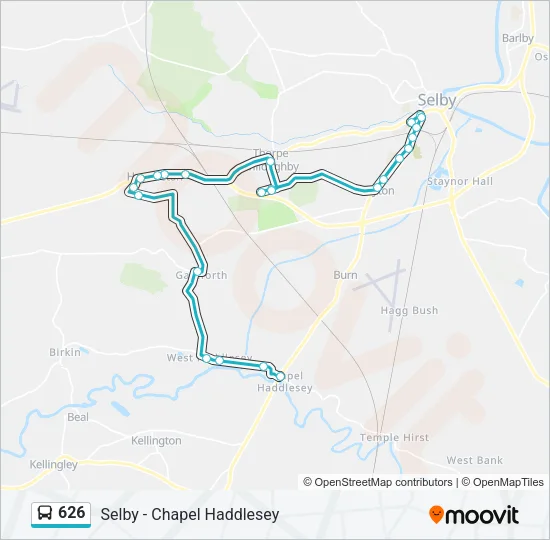 626 Bus Line Map