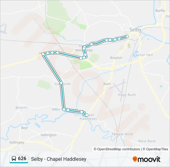626 Bus Line Map