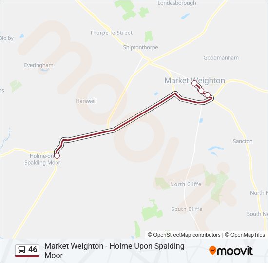 46 Bus Line Map