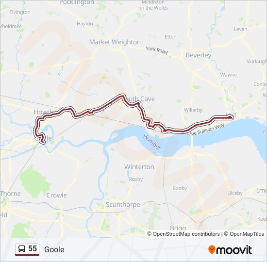 55 Route: Schedules, Stops & Maps - Goole (Updated)