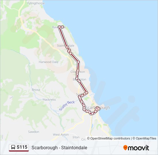 S115 bus Line Map