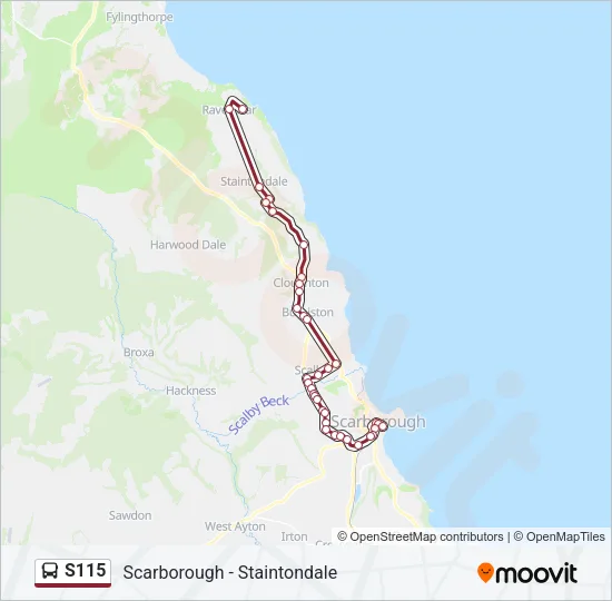 S115 Bus Line Map