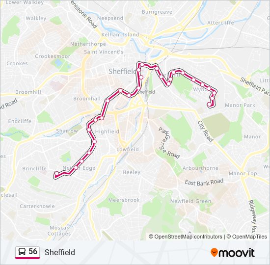 56 bus Line Map