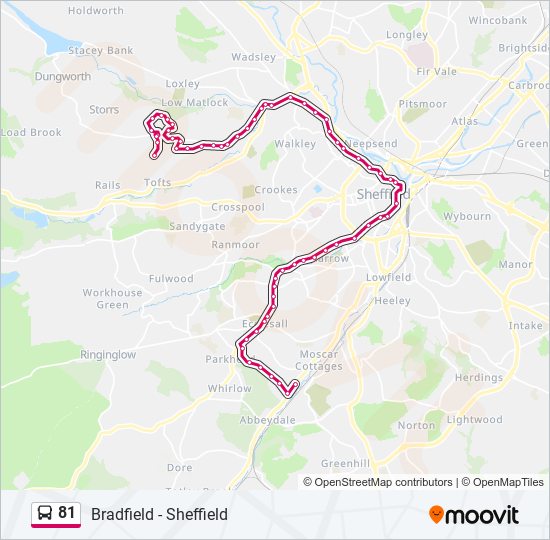 81 bus Line Map