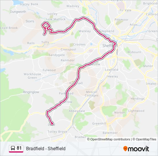 81 bus Line Map