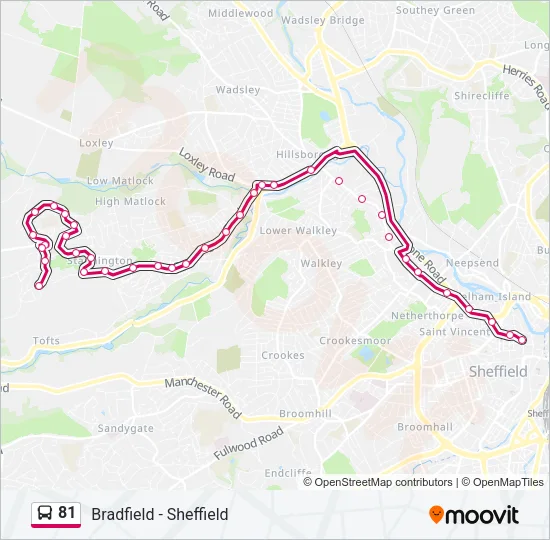 81 Bus Line Map