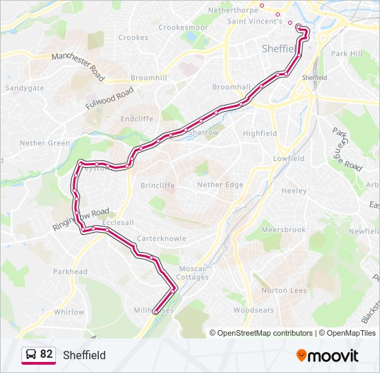 82 bus Line Map