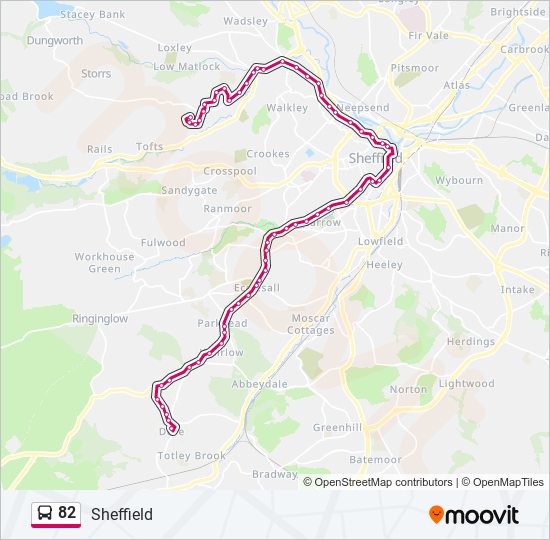 82 bus Line Map